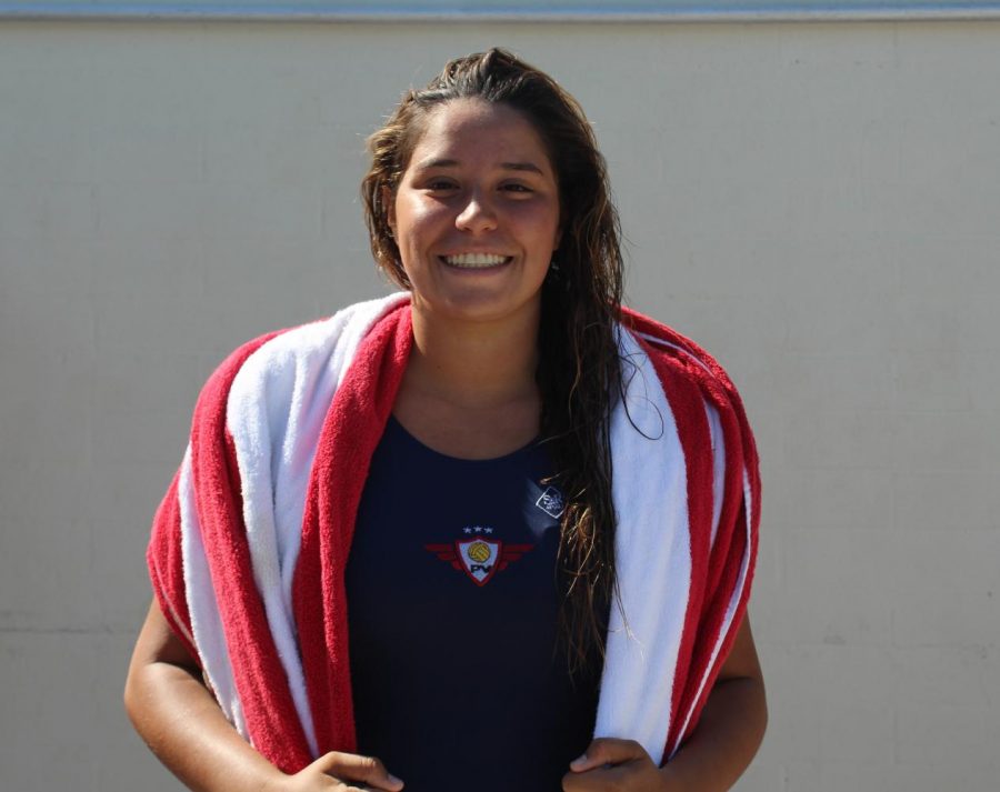 Girls Varsity Waterpolo Co-captain Izzy Barajas 