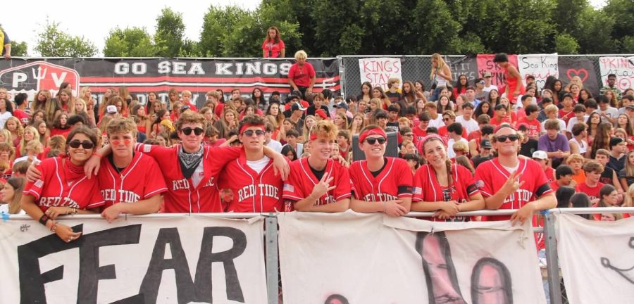 This year’s Red Tide captains are Mafalda Corral, David Zavarella, Peter Kraemer, Alex Forman, Max Larkin, Tate Ballard, Bridget Gormley, and Jonah Jones. (Photo courtesy of Lily Bohannon)